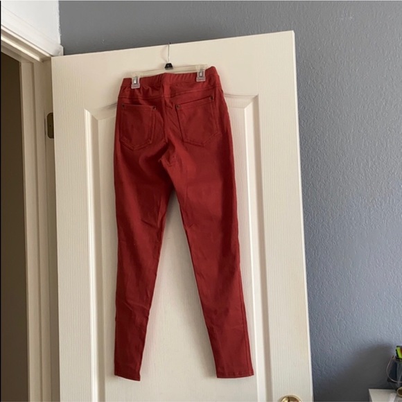 🆕🧡Burnt Orange Denim Jeggings Leggings LILDY S/M - Picture 6 of 9